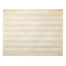 Bloc De Notas Falsa historia de papel manuscrito de música antig