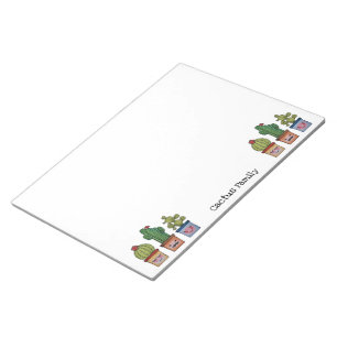 Bloc De Notas Familia Cute Cactus En Acuarela