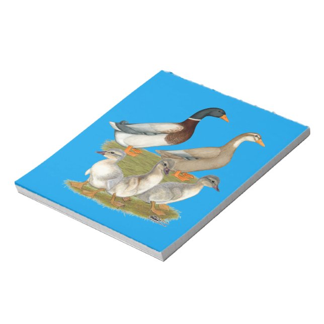 Bloc De Notas Familia de patos de Sajonia (Lado Izquierdo)