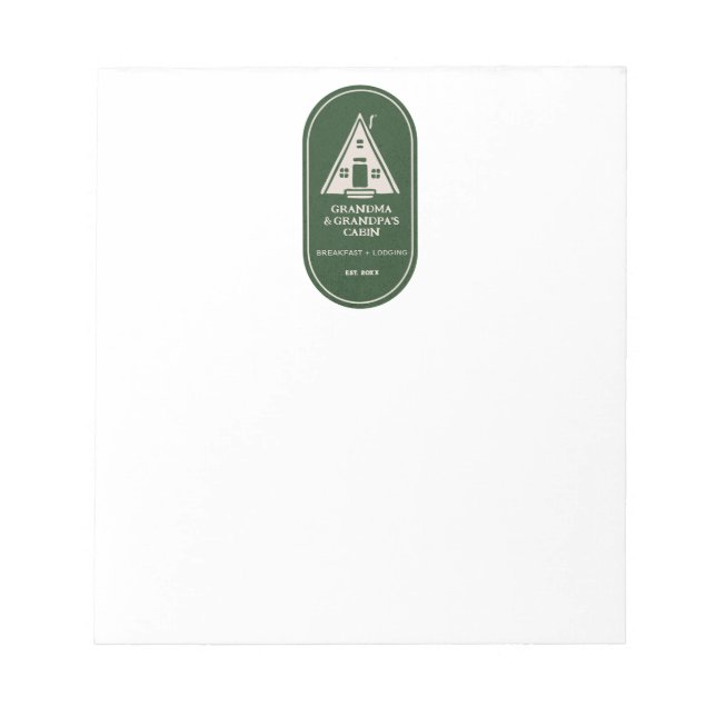 Bloc De Notas Familia Personalizada Cabina de cuadro A (Frente)