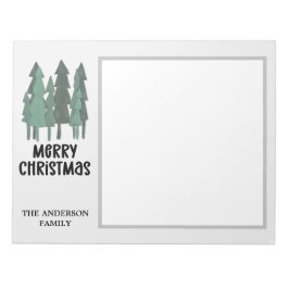 Bloc De Notas Familia personalizado Nombre Árboles de navidad ac