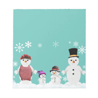 Bloc De Notas familia snowman