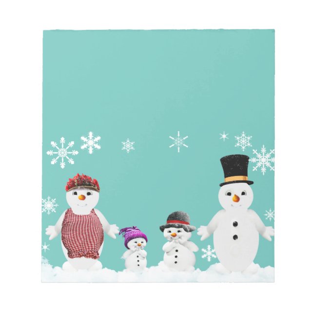 Bloc De Notas familia snowman (Frente)