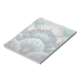 Bloc De Notas Fans de Art Nouveau Blue and Silver