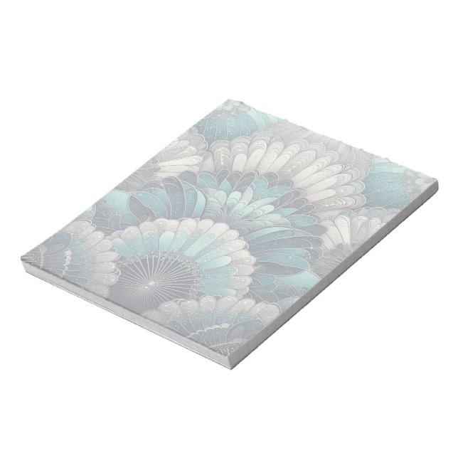Bloc De Notas Fans de Art Nouveau Blue and Silver (Lado Izquierdo)