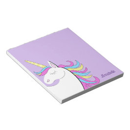 Bloc De Notas Fantasía de Unicornio Púrpura