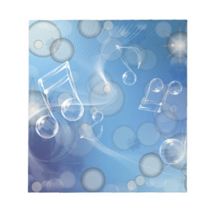 Bloc De Notas Fantasy Glass Music Notes