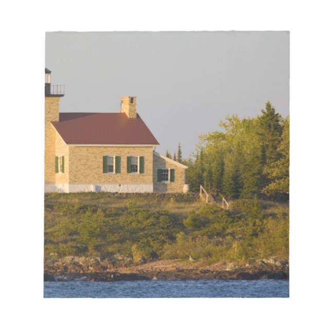 Bloc De Notas Faro en el lago Superior cerca de Copper Harbor (Frente)