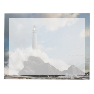 Bloc De Notas Faros   Faro Con Ondas Caídas