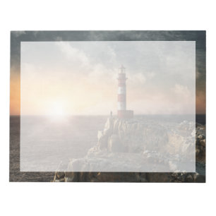 Bloc De Notas Faros Faro rojo y blanco