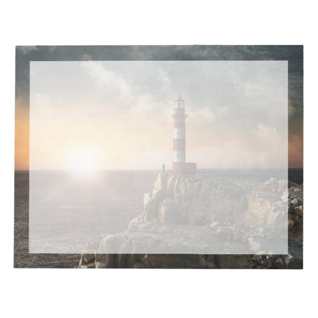Bloc De Notas Faros | Faro rojo y blanco (Frente)