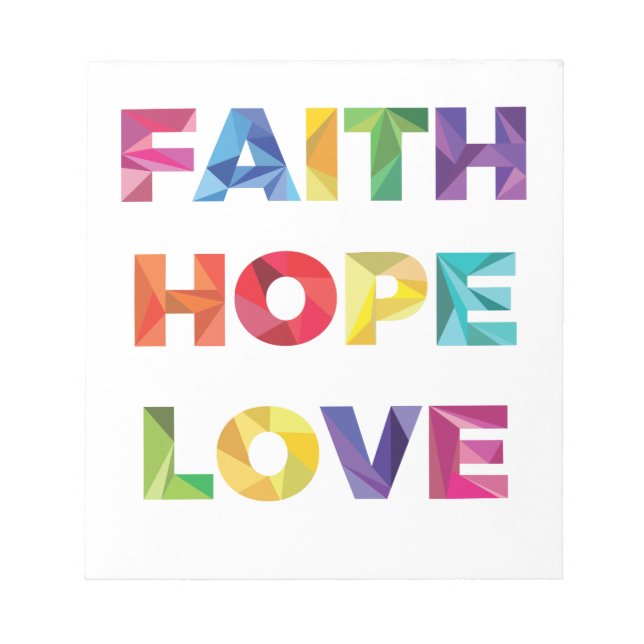 BLOC DE NOTAS FE ESPERANZA AMOR (Frente)