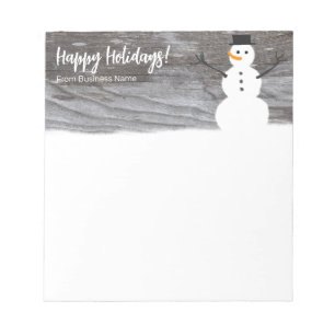 Bloc De Notas Felices Fiestas de Cute Snowman