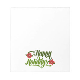 Bloc De Notas Felices fiestas Poinsettia