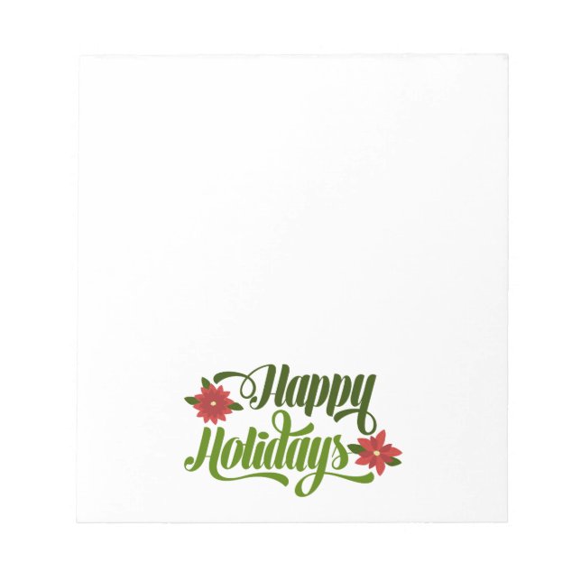 Bloc De Notas Felices fiestas Poinsettia (Frente)