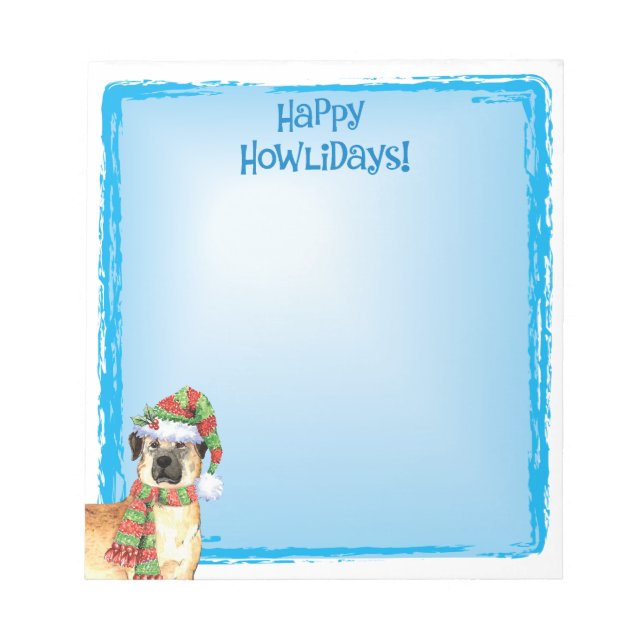 Bloc De Notas Felices Howlidays Anatolian Shepherd Notepad (Frente)