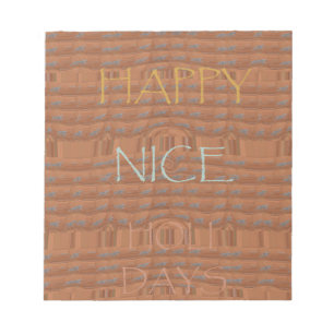 Bloc De Notas Felices vacaciones impresión de arte de cebra