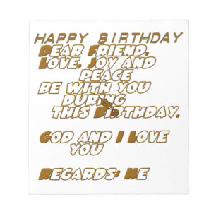 Bloc De Notas Feliz cumpleaños