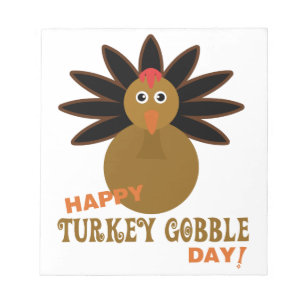 Bloc De Notas Feliz Día de Acción de Gracias en Turquía