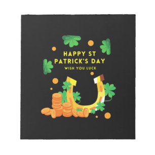 Bloc De Notas Feliz Día de San Patricio - Lucky Irish Shamrock