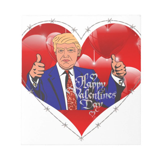 Bloc De Notas feliz día de San Valentín donald trump (Frente)