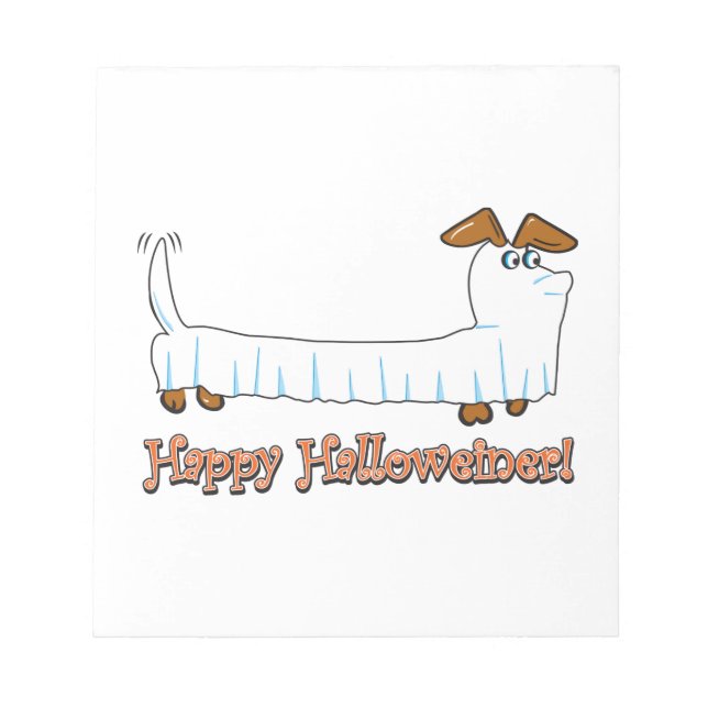 Bloc De Notas Feliz Halloween Dachshund (Frente)