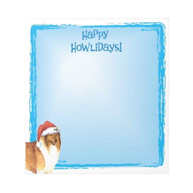 Bloc De Notas Feliz Howlidays Collie (Frente)