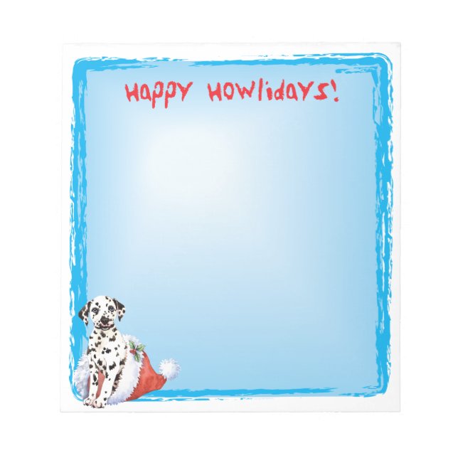 Bloc De Notas Feliz Howlidays Dalmatian (Frente)