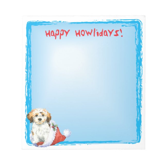 Bloc De Notas Feliz Howlidays Havanese (Frente)