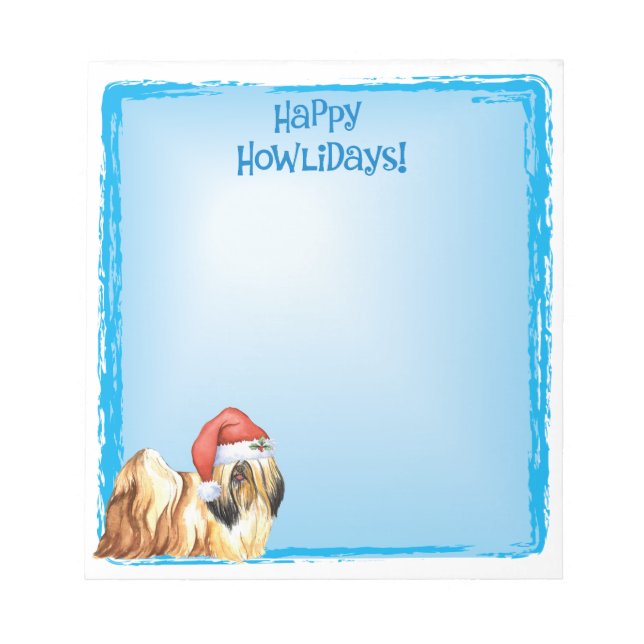 Bloc De Notas Feliz Howlidays Lhasa Apso (Frente)