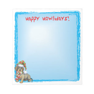 Bloc De Notas Feliz Howlidays Wirehaded Dachshund