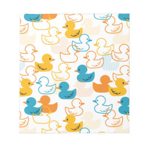Bloc De Notas Feliz Natación de un Paddling Ducks Pattern II