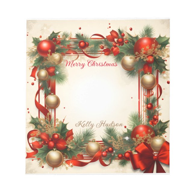 Bloc De Notas Feliz Navidad (Frente)