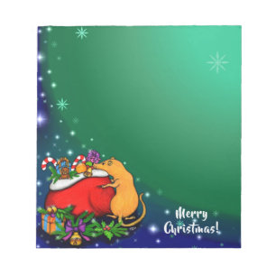 Bloc De Notas Feliz Navidad con el príncipe rata