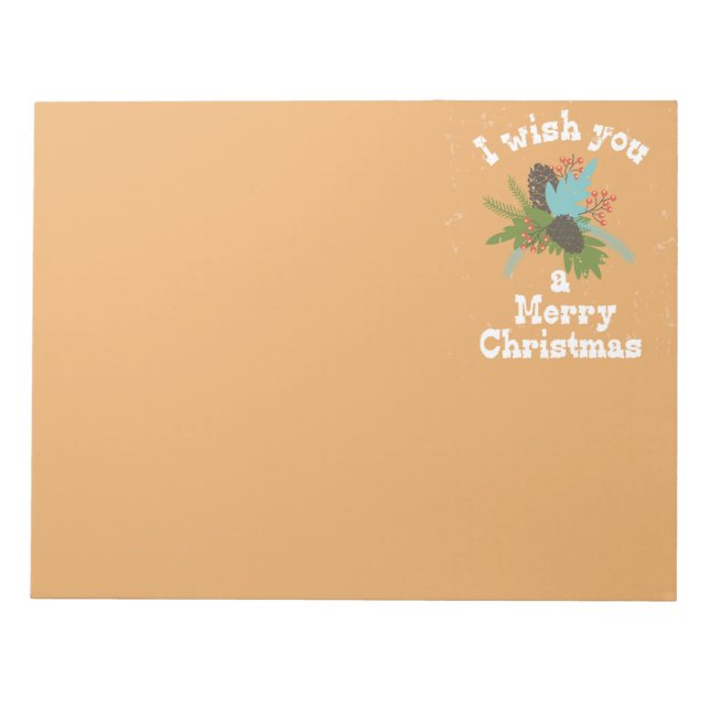 Bloc De Notas Feliz Navidad Decoración (Frente)