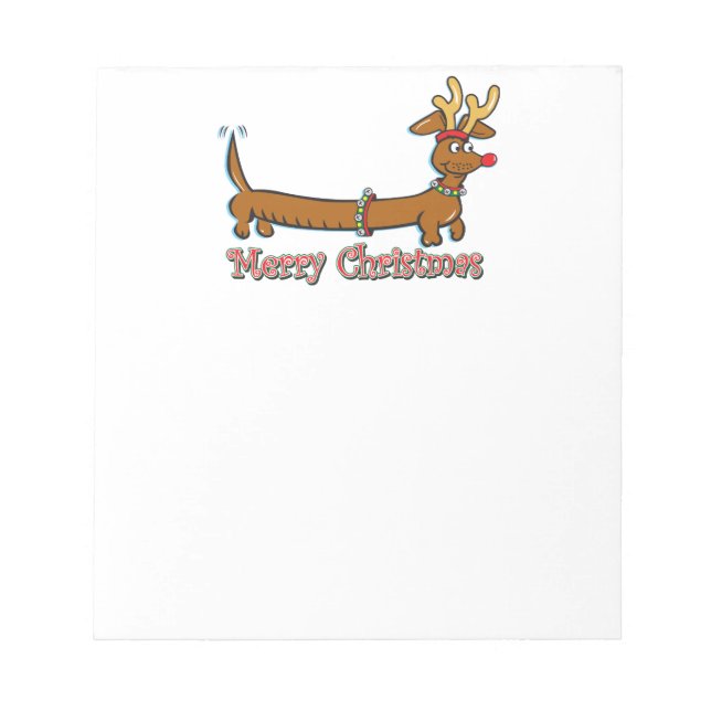 Bloc De Notas Feliz Navidad Doxie (Frente)