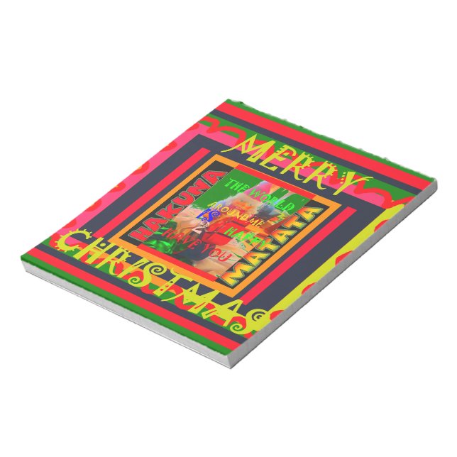 Bloc De Notas Feliz Navidad El mundo a mi alrededor está feliz j (Lado Izquierdo)