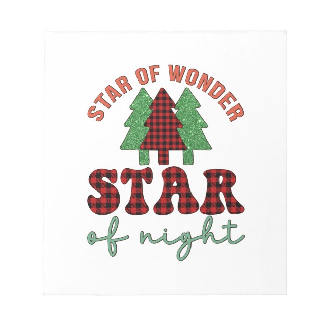 Bloc De Notas Feliz Navidad Estrella De La Noche (Frente)