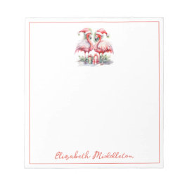 Bloc De Notas Feliz Navidad Flamingos rosas