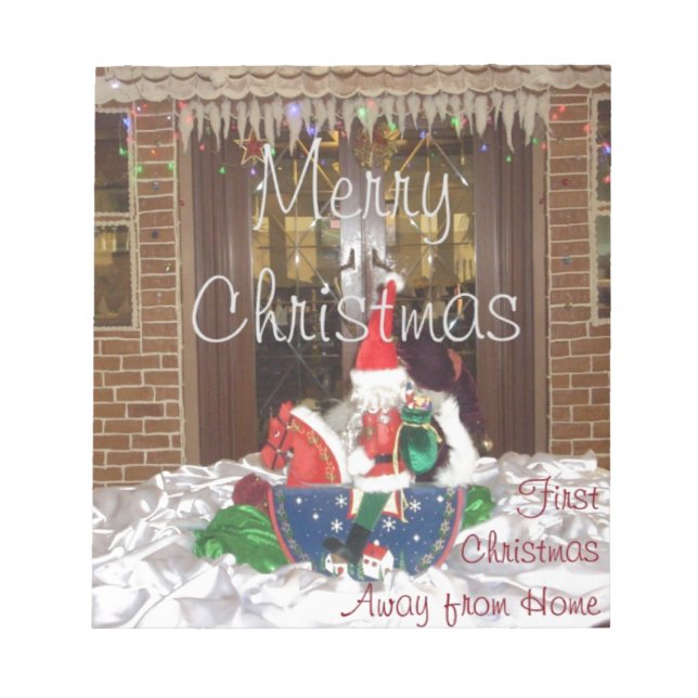 Bloc De Notas Feliz Navidad fuera de casa Inspirado en A (Frente)