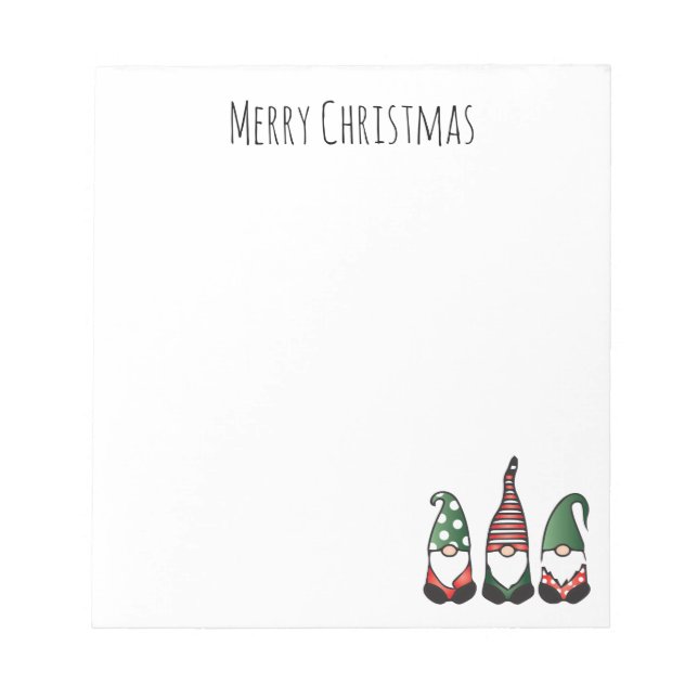 Bloc De Notas Feliz Navidad Gnomes (Frente)