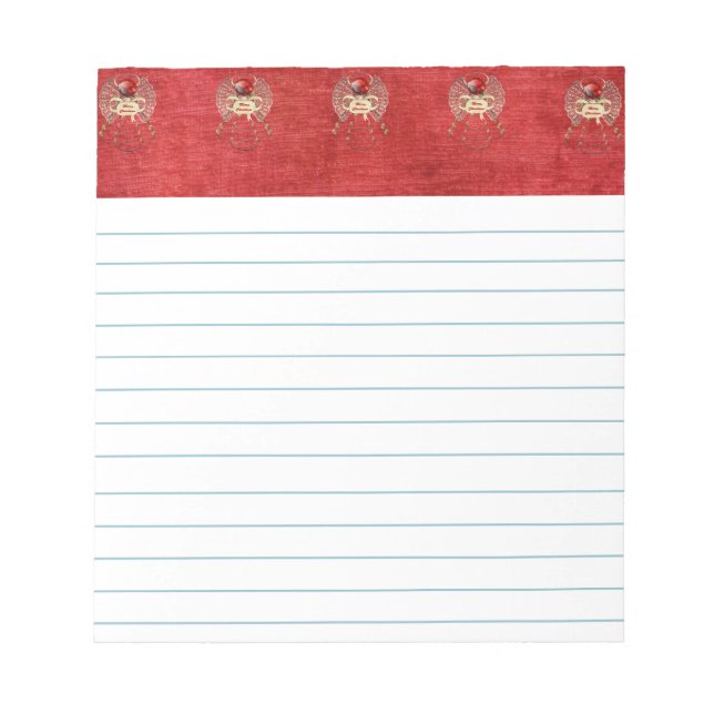 Bloc De Notas Feliz Navidad - Navidades Angel - Rojo (Frente)