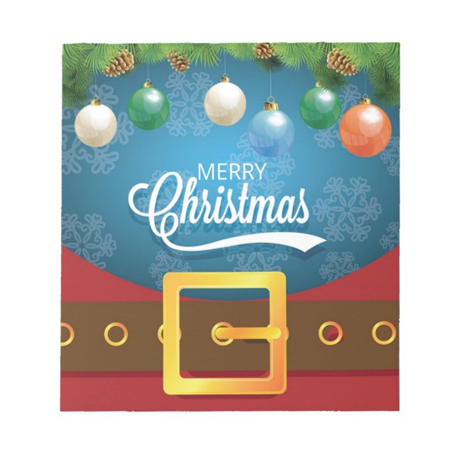 Bloc De Notas Feliz Navidad Santa Suit (Frente)