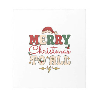 Bloc De Notas Feliz Navidad Todo Sombrero de Santa Relámpagos Es