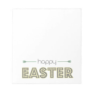Bloc De Notas feliz pascua primavera amarillo menta verde simple