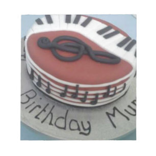 Bloc De Notas Feliz pastel de mamá de cumpleaños