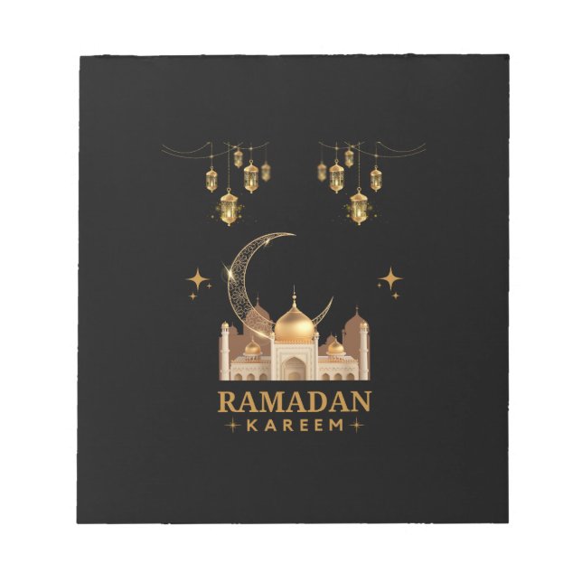 Bloc De Notas Feliz Ramadan Kareem -Saludos de Eid Mubarak (Frente)