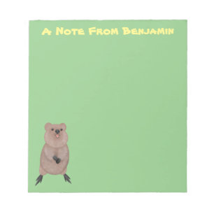 Bloc De Notas Feliz y lindo diseño de personalizados de quokka