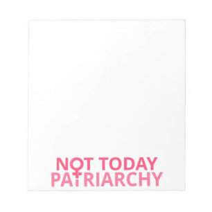 Bloc De Notas Feminista de los derechos de la mujer - No hoy, pa