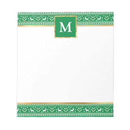 Bloc De Notas Ferias de Navidad Verdes Personalizadas de Isla Ju